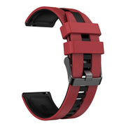 For Amazfit Pop Pro 20mm Two-Color Sports Silicone Watch Band(Red+Black)