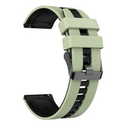 For Amazfit Pop Pro 20mm Two-Color Sports Silicone Watch Band(Light Green+Black)