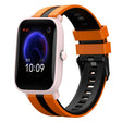 For Amazfit Pop Pro 20mm Two-Color Sports Silicone Watch Band(Orange+Black) - free shipping - PMC TechLife - Order now!