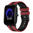 For Amazfit Pop 20mm Two-Color Sports Silicone Watch Band(Red+Black) - free shipping - PMC TechLife - Order now!