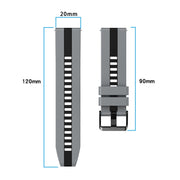 For Amazfit Active 20mm Two-Color Sports Silicone Watch Band(Starlight+Orange)