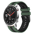 For Amazfit GTR 4 22mm Two-Color Sports Silicone Watch Band(Olive Green+Black) - free shipping - PMC TechLife - Order now!