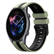 For Amazfit GTR 3 22mm Two-Color Sports Silicone Watch Band(Light Green+Black) - free shipping - PMC TechLife - Order now!