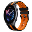 For Amazfit GTR 3 22mm Two-Color Sports Silicone Watch Band(Black+Orange) - free shipping - PMC TechLife - Order now!