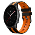 For Amazfit GTR 2e 22mm Two-Color Sports Silicone Watch Band(Black+Orange) - free shipping - PMC TechLife - Order now!