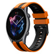 For Amazfit 3 22mm Two-Color Sports Silicone Watch Band(Orange+Black) - free shipping - PMC TechLife - Order now!