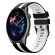 For Amazfit 3 22mm Two-Color Sports Silicone Watch Band(Black+White) - free shipping - PMC TechLife - Order now!