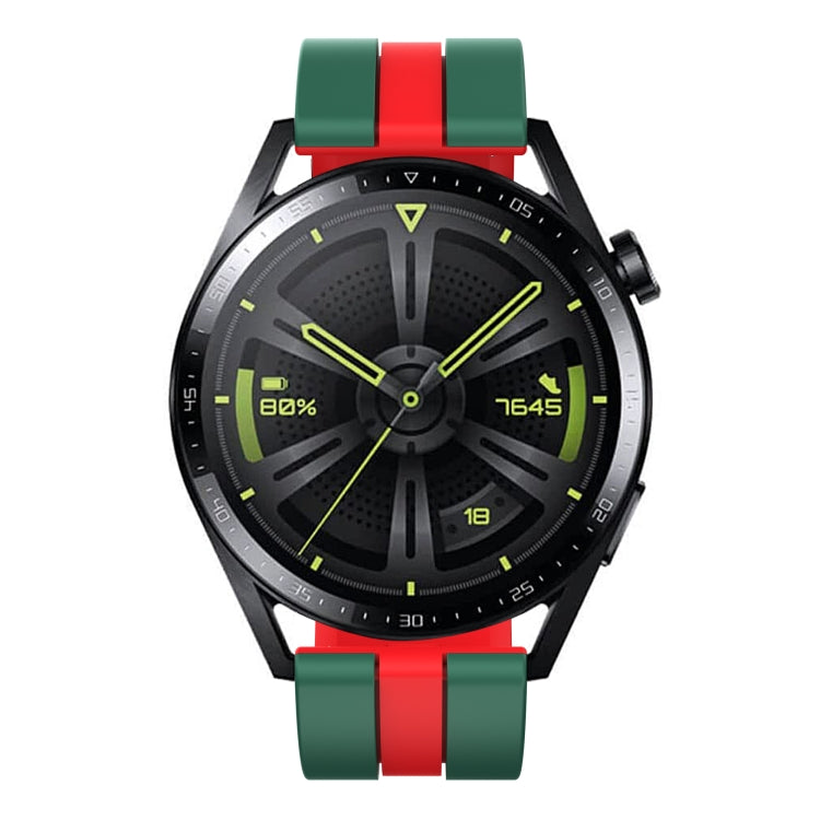 For Amazfit 3 22mm Two-Color Sports Silicone Watch Band(Black+Orange)