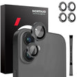 For iPhone 16 / 16 Plus NORTHJO 2 Sets 4pcs Camera Lens Protector Cover Metal Ring Film(Black) - iPhone 16 Plus Tempered Glass by NORTHJO | Online Shopping South Africa | PMC TechLife | Buy Now Pay Later Mobicred