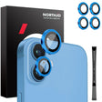 For iPhone 16 / 16 Plus NORTHJO 2 Sets 4pcs Camera Lens Protector Cover Metal Ring Film(Blue) - iPhone 16 Plus Tempered Glass by NORTHJO | Online Shopping South Africa | PMC TechLife | Buy Now Pay Later Mobicred