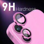 For iPhone 16 / 16 Plus NORTHJO 2 Sets 4pcs Camera Lens Protector Cover Metal Ring Film(Rose)