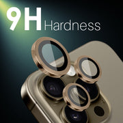 For iPhone 16 Pro / Pro Max NORTHJO 2 Sets 6pcs Camera Lens Protector Cover Metal Ring Film(Brown)