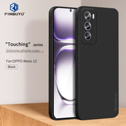 For OPPO Reno12 Global PINWUYO Sense Series Liquid Silicone TPU Phone Case(Black)