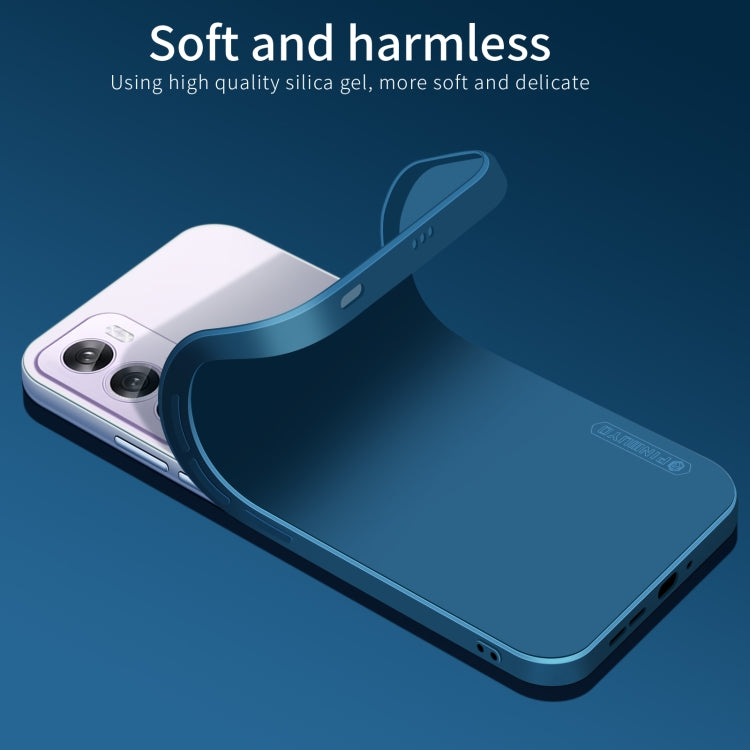 For OPPO Reno12 Global PINWUYO Sense Series Liquid Silicone TPU Phone Case(Blue)