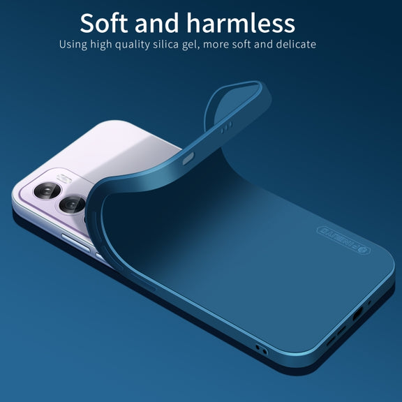 For OPPO Reno12 Global PINWUYO Sense Series Liquid Silicone TPU Phone Case(Blue)