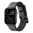For Apple Watch SE 44mm Genuine Leather Hybrid Silicone Watch Band(Coffee Black Buckle) - Watch Bands by PMC TechLife | Online Shopping South Africa | PMC TechLife | Buy Now Pay Later Mobicred