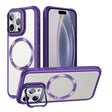 For iPhone 16 Pro Magsafe CD-grain Acrylic Hybrid TPU Phone Case(Purple) - iPhone 16 Pro Cases by PMC TechLife | Online Shopping South Africa | PMC TechLife | Buy Now Pay Later Mobicred