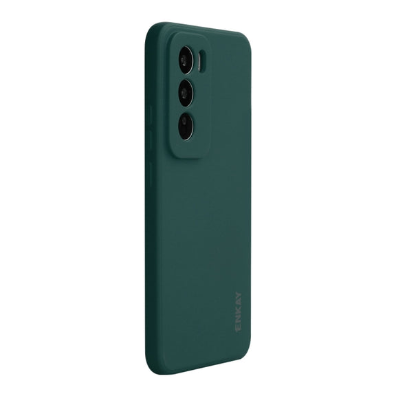 For OPPO Reno12 Pro ENKAY Liquid Silicone Soft Shockproof Phone Case(Dark Green)