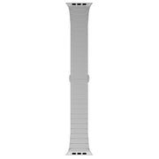 For Apple Watch Series 8 45mm One-bead Paint Alloy Butterfly Buckle Watch Band(Silver)