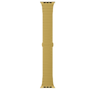 For Apple Watch Series 5 44mm One-bead Paint Alloy Butterfly Buckle Watch Band(Gold)