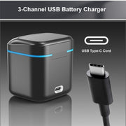 GP-810 Rechargeable 3-Battery Charger Station Storage Case for GoPro HERO5 /6 /7 /8