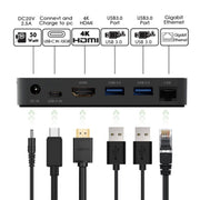 WAVLINK UHP3D01G Gigabit Ethernet USB 3.0 Multi-Function HUB 4K HD Docking Station(EU Plug)