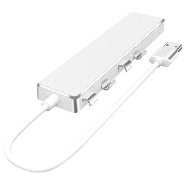 ADS-301A USB 3.0 to Type-C + USB 3.0 / 2.0 4-Ports Hub Laptop Expander(Silver)