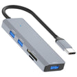 ADS-310C HUB Expansion Converter USB-C / Type-C to 3 x USB 3.0 + 2 x Card Reader Slots - Card Reader by PMC TechLife | Online Shopping South Africa | PMC TechLife | Buy Now Pay Later Mobicred