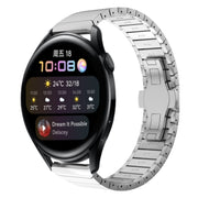 For Huawei Watch3  22mm One Bead Paint Butterfly Buckle Alloy Watch Band(Silver)