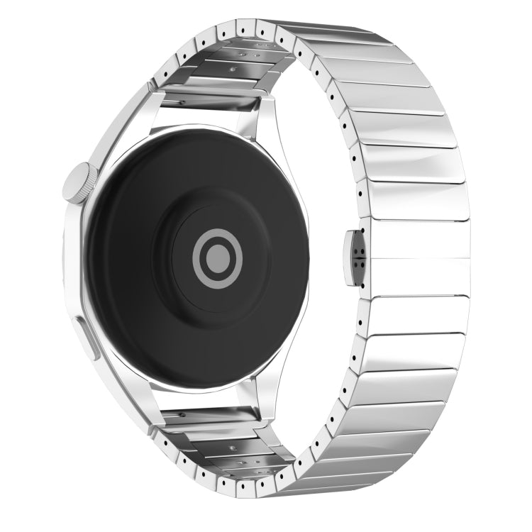 For Ticwatch E2 22mm One Bead Paint Butterfly Buckle Alloy Watch Band(Silver)