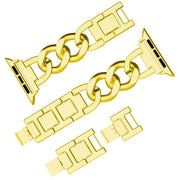 For Apple Watch Ultra 49mm Quick-Release Metal Chain Watch Band(Gold)