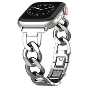 For Apple Watch Ultra 49mm Quick-Release Metal Chain Watch Band(Silver)