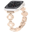 For Apple Watch Series 8 45mm Four Leaf Clover Quick-Release Metal Chain Watch Band(Rose Gold) - free shipping - PMC TechLife - Order now!