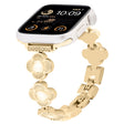 For Apple Watch SE 2022 44mm Four Leaf Clover Quick-Release Metal Chain Watch Band(Gold) - free shipping - PMC TechLife - Order now!