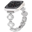 For Apple Watch Series 8 41mm Four Leaf Clover Quick-Release Metal Chain Watch Band(Silver) - free shipping - PMC TechLife - Order now!