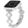 For Apple Watch Series 6 40mm Four Leaf Clover Quick-Release Metal Chain Watch Band(Silver) - free shipping - PMC TechLife - Order now!