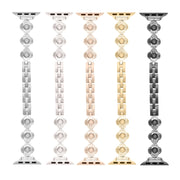 For Apple Watch SE 2023 40mm Four Leaf Clover Quick-Release Metal Chain Watch Band(Silver)