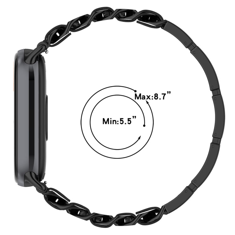 For Xiaomi Smart Band 9 / 9 NFC Fashion Bracelet Metal Watch Band(Silver)