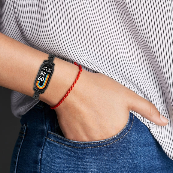 For Xiaomi Smart Band 9 / 9 NFC Fashion Bracelet Metal Watch Band(Silver)
