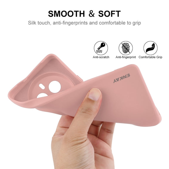 For Realme 12 Pro+ ENKAY Liquid Silicone Soft Shockproof Phone Case(Beige)