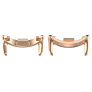 For Xiaomi Smart Band 9 NFC 14mm 1 Pair Metal Watch Band Connector(Rose Gold)