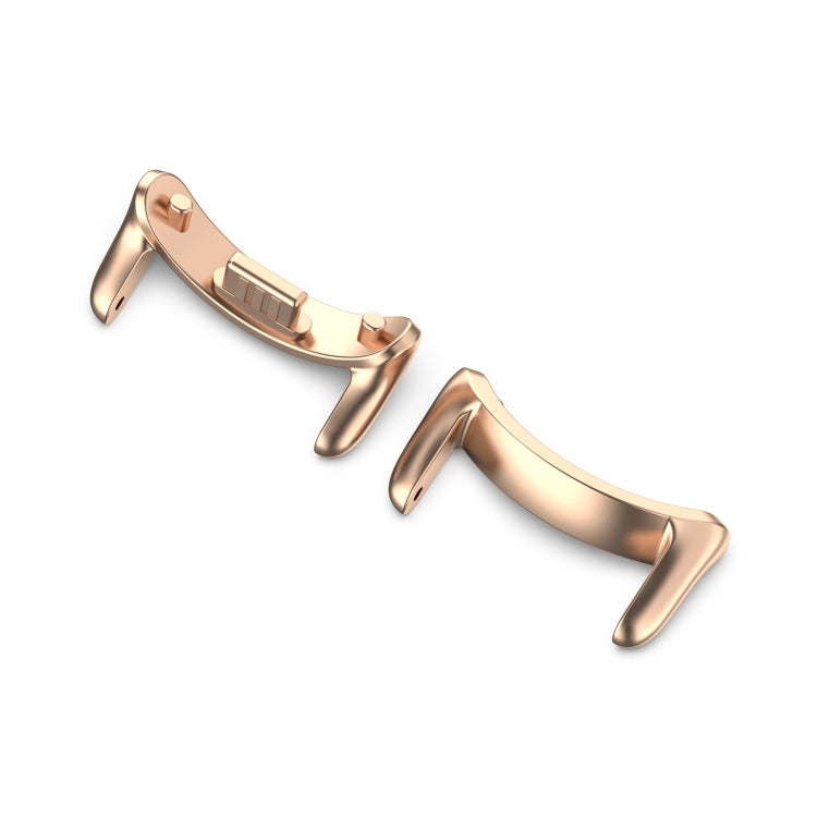 For Xiaomi Smart Band 9 NFC 14mm 1 Pair Metal Watch Band Connector(Rose Gold)