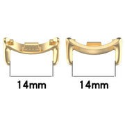 For Xiaomi Smart Band 9 NFC 14mm 1 Pair Metal Watch Band Connector(Black)