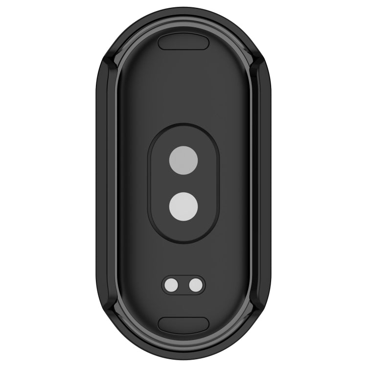 For Xiaomi Smart Band 9 NFC Diamond Half Coverage Hollow PC Watch Protective Case(Black)