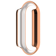 For Xiaomi Smart Band 9 NFC Diamond Half Coverage Hollow PC Watch Protective Case(Rose Gold)