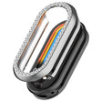 For Xiaomi Smart Band 9 NFC Diamond Half Coverage Hollow PC Watch Protective Case(Silver) - Watch Cases by PMC TechLife | Online Shopping South Africa | PMC TechLife | Buy Now Pay Later Mobicred