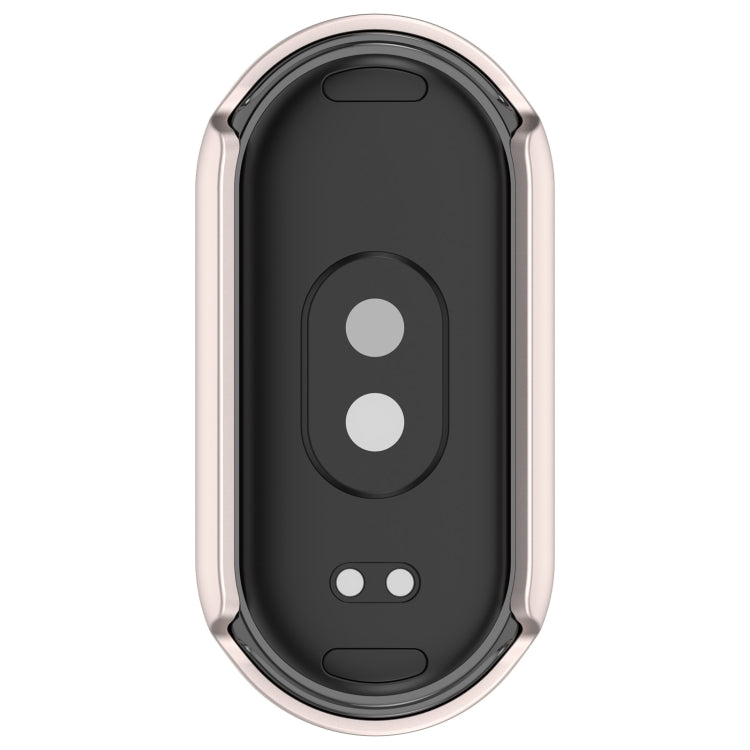 For Xiaomi Smart Band 9 NFC Diamond Half Coverage Hollow PC Watch Protective Case(Starlight)