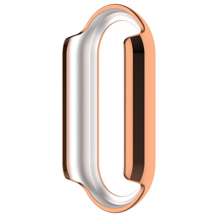 For Xiaomi Smart Band 9 Diamond Half Coverage Hollow PC Watch Protective Case(Rose Gold)