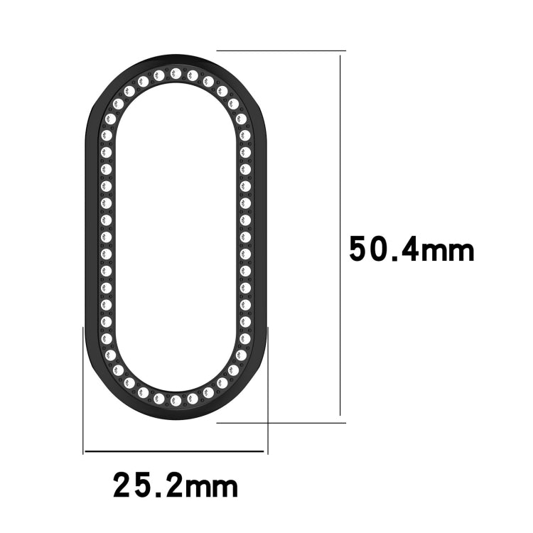 For Xiaomi Smart Band 9 NFC Diamond Half Coverage Hollow PC Watch Protective Case(Black)