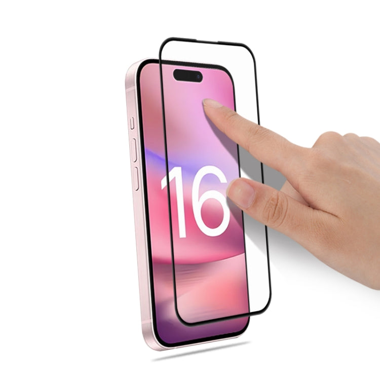 For iPhone 16 Plus mocolo 2.5D Full Glue Full Cover Tempered Glass Film